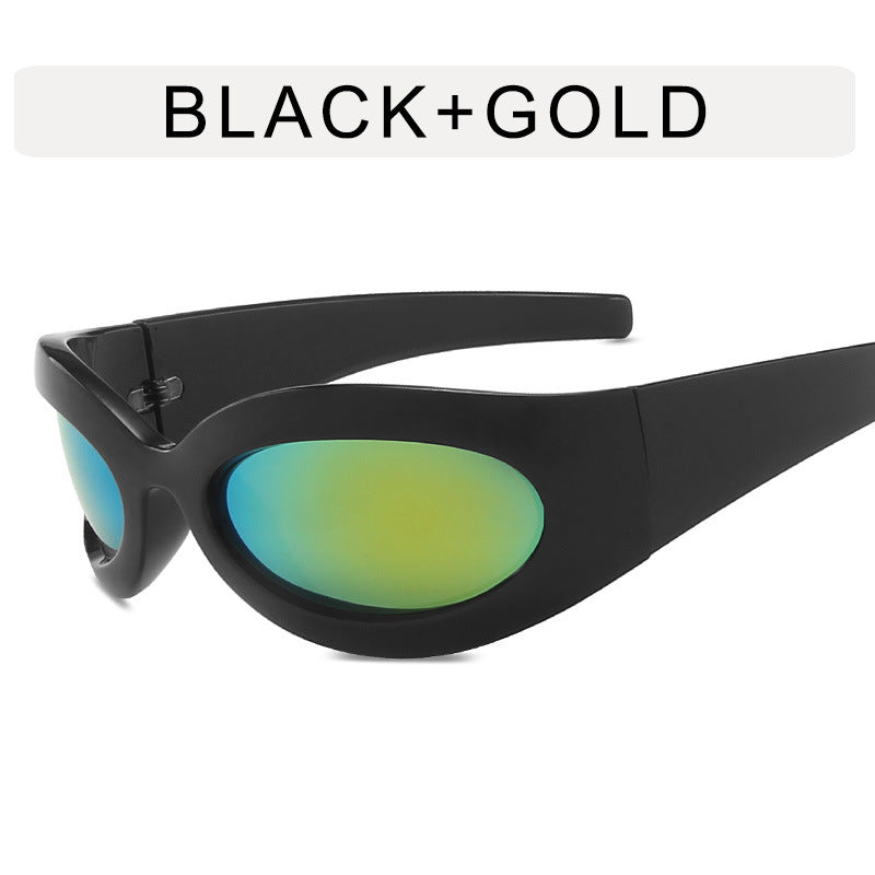 Wholesale Macaron Futuristic Female PC Sunglasses